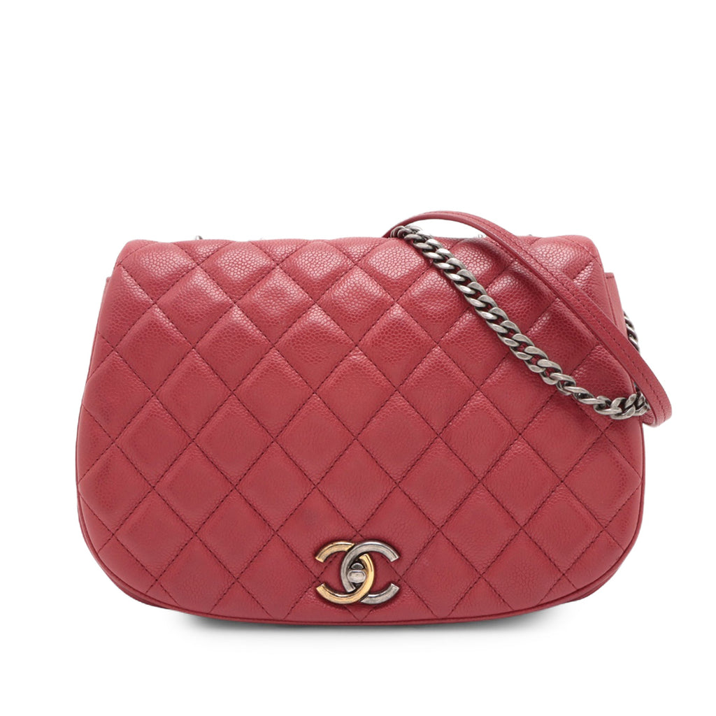 Medium Quilted Caviar Casual Pocket Flap