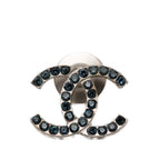 CC Brass and Strass Pin Brooch