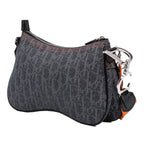 Oblique Denim Flight Double Saddle Crossbody