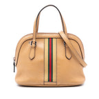 Mini Leather Web Dome Satchel