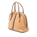 Mini Leather Web Dome Satchel
