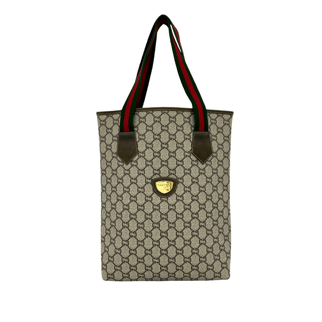 GG Supreme Plus Sherry Line Web Tote