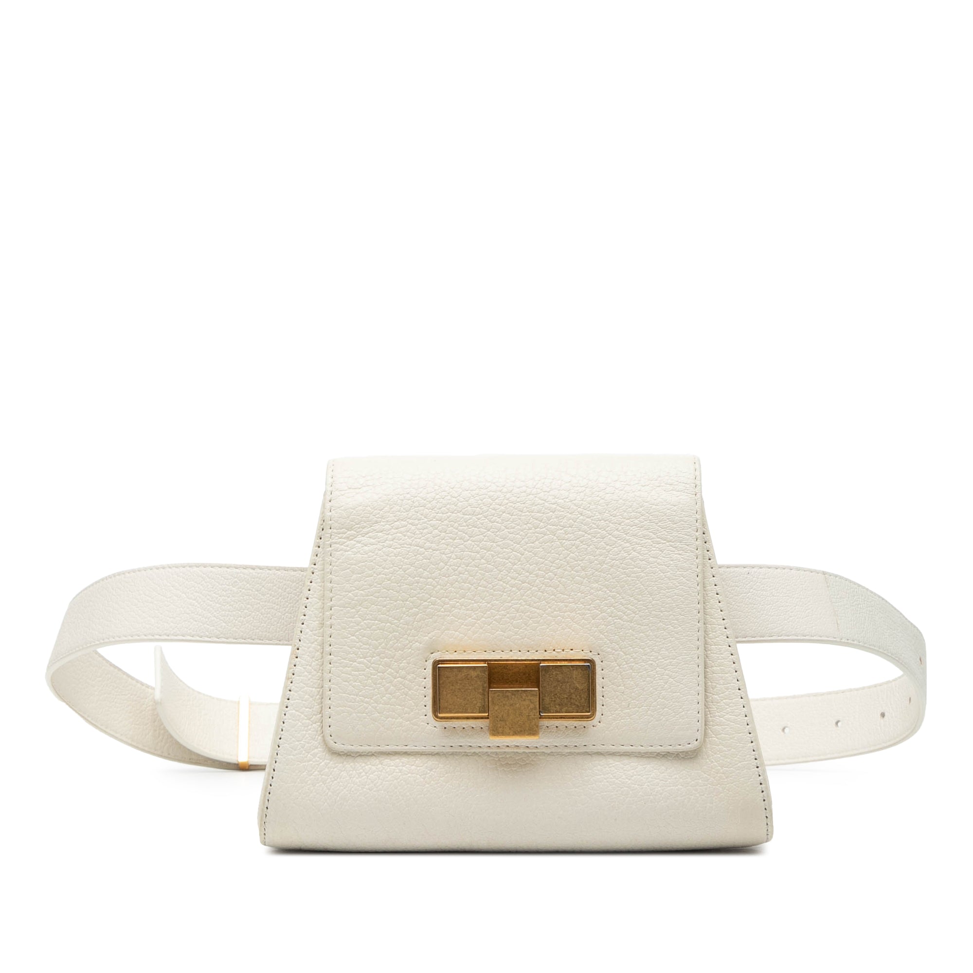 Leather Geometric Belt Bag
