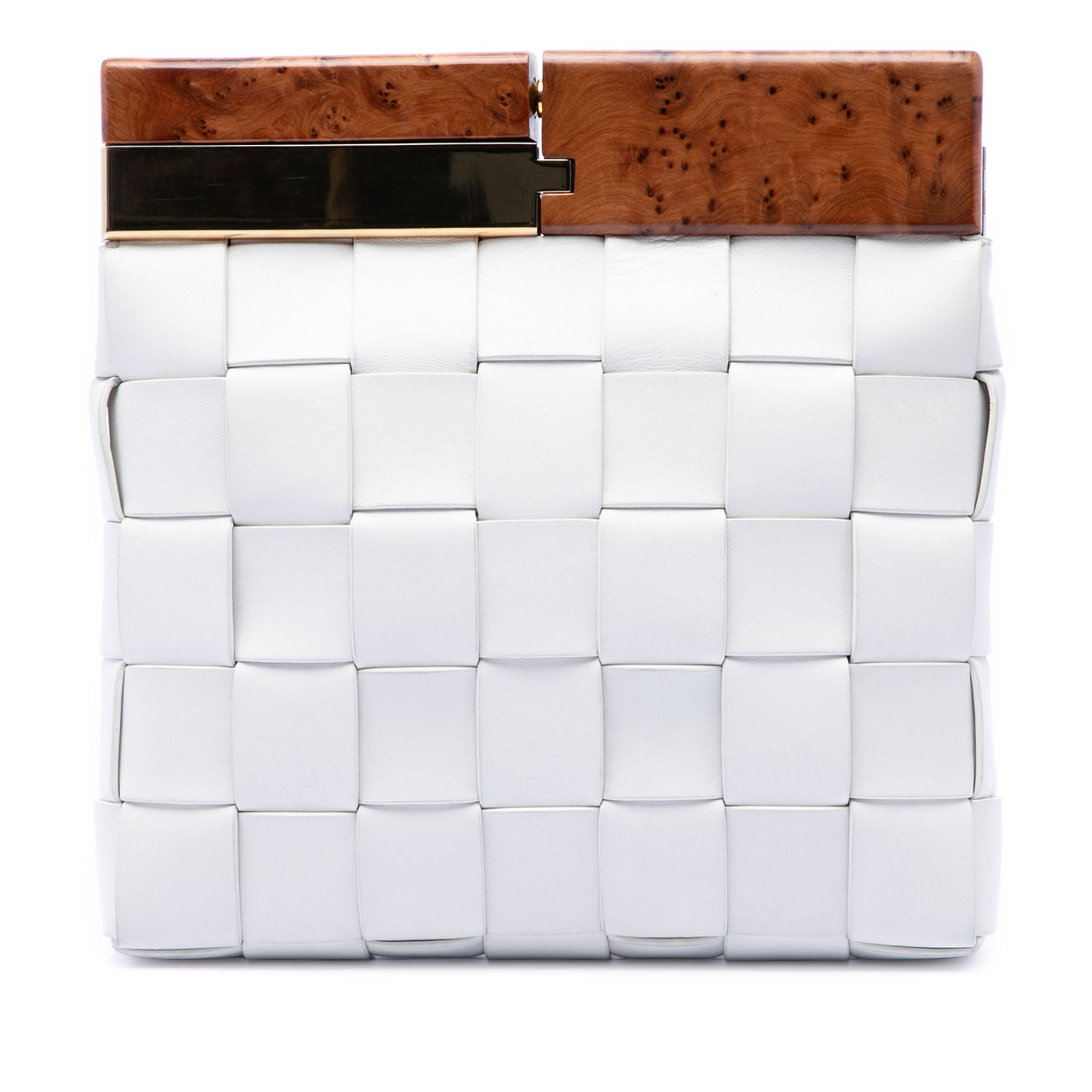 Lambskin Maxi Intrecciato The Snap Clutch