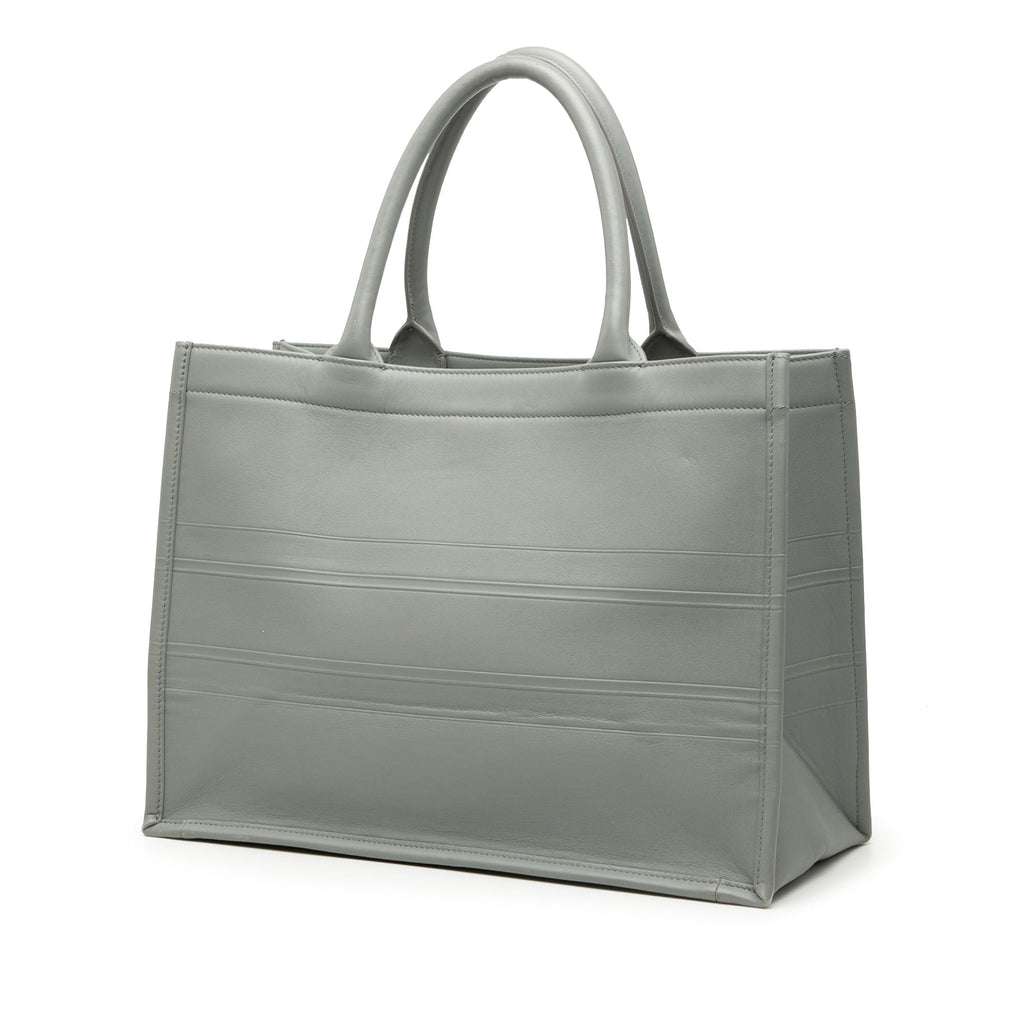 Medium Embossed Leather Book Tote