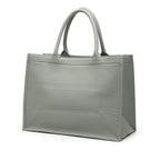 Medium Embossed Leather Book Tote