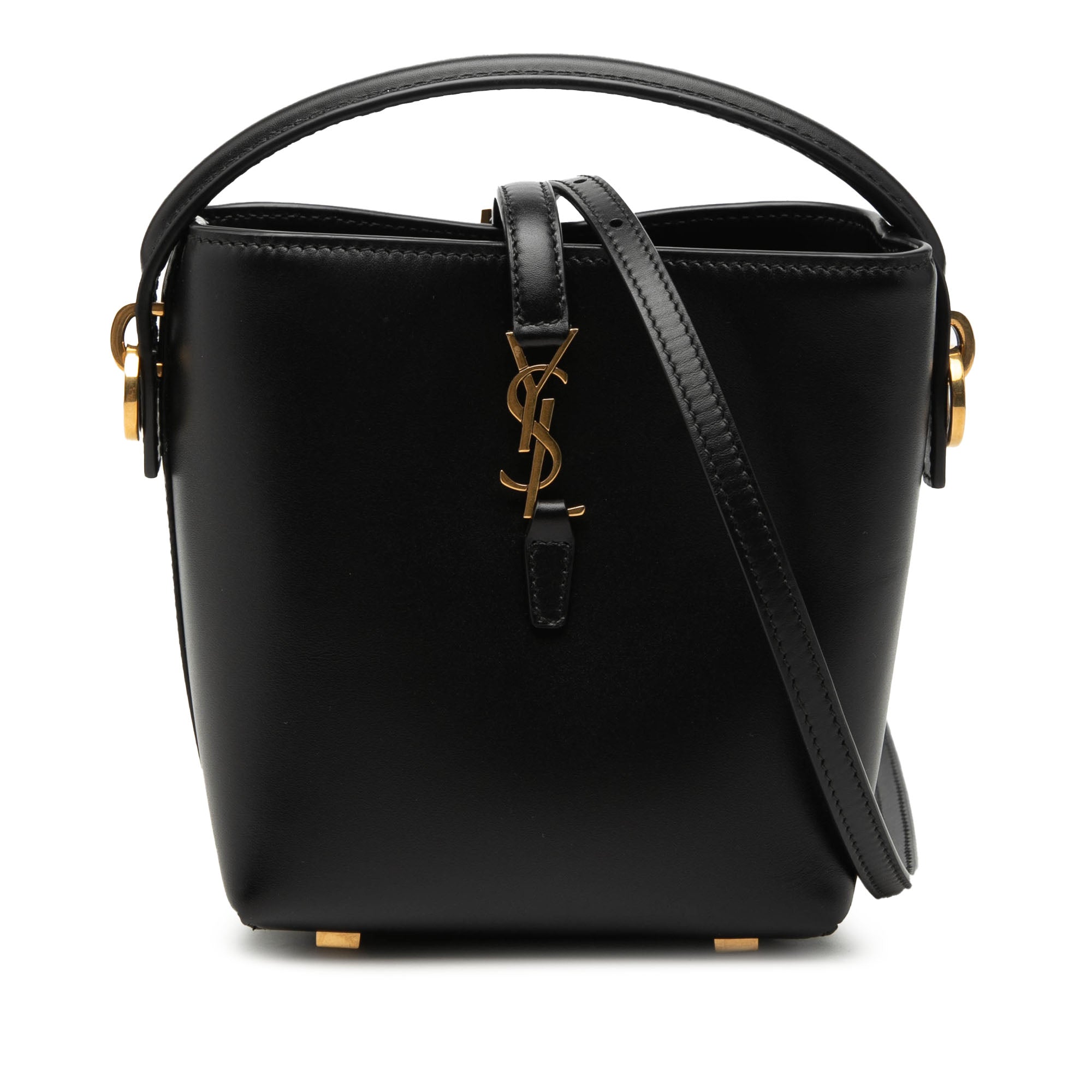 Mini Shiny Calfskin Le 37 Bucket Bag