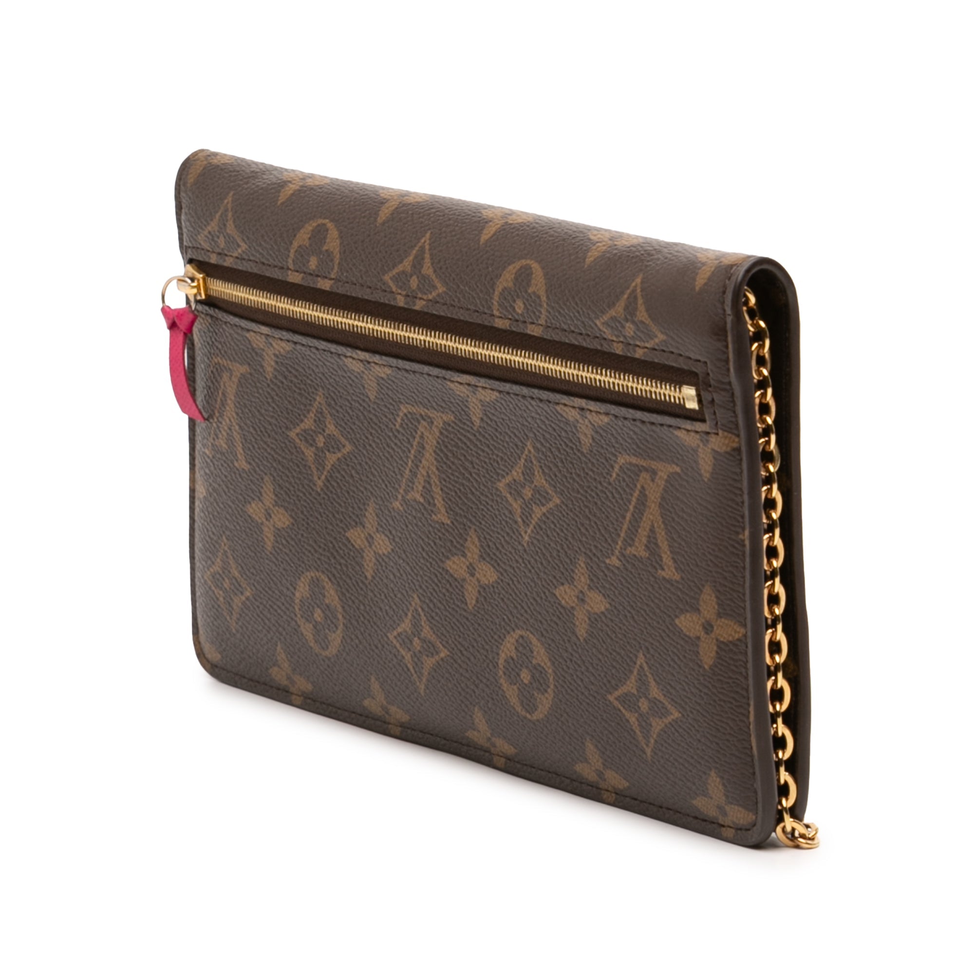 Monogram Christmas Animation Bears on Skis Pochette Weekend Chain Wallet