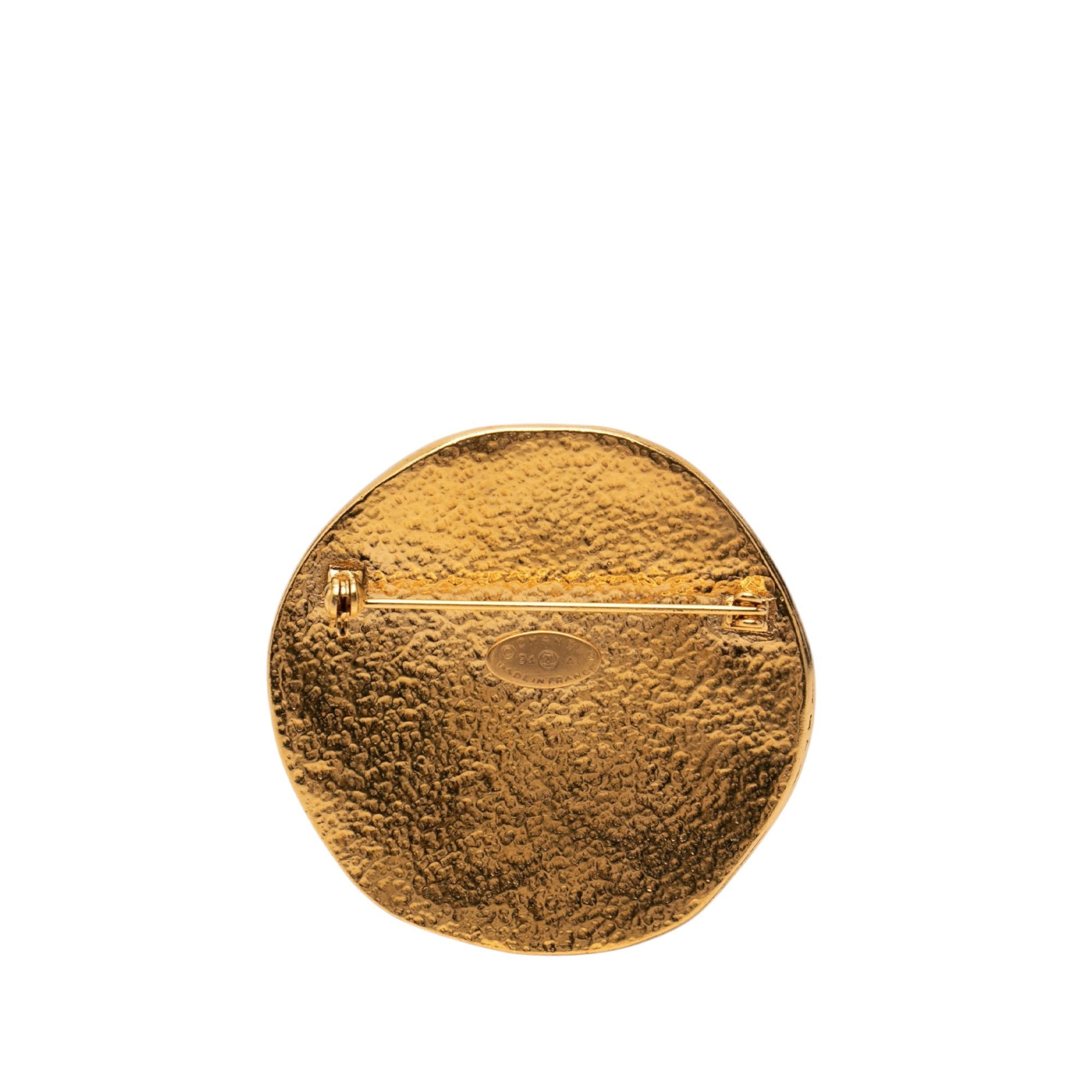 CC Gold Plated Sunburst Brooch
