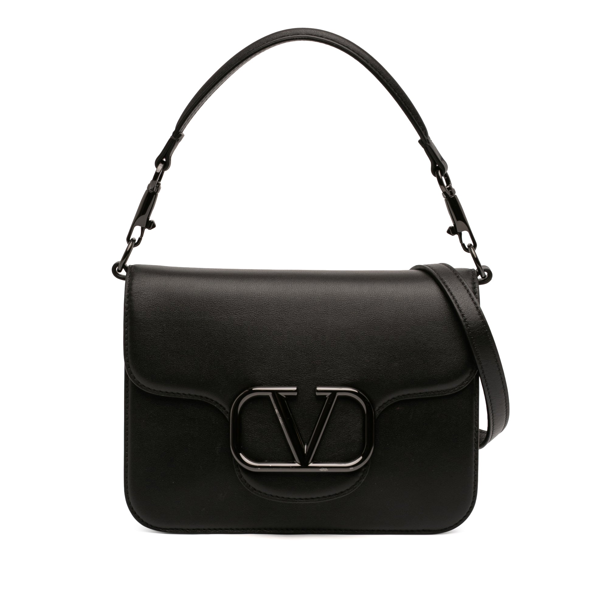 Calfskin Logo Flap Satchel