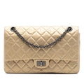 Quilted Metallic Aged Calfskin Reissue 2.55 Double Flap 226