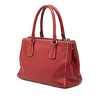 Small City Calf Hand Stitched Galleria Double Zip Satchel
