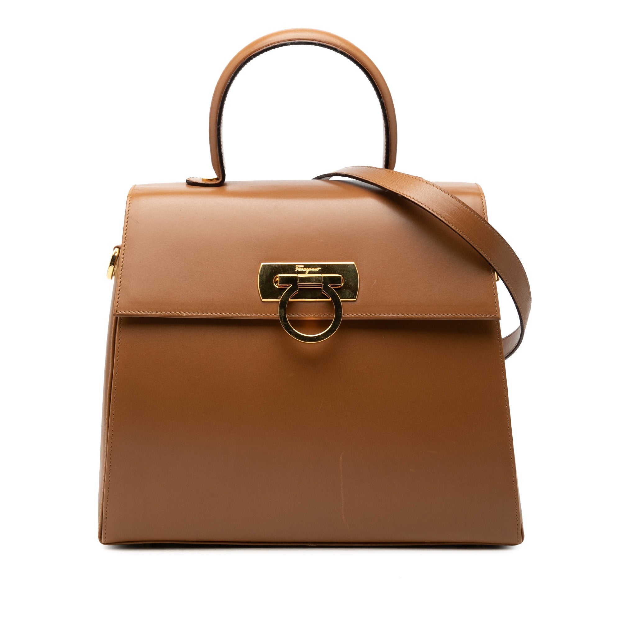 Small Leather Gancini Iconic Top Handle Bag