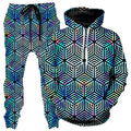 Holographic Hexagon Hoodie and Joggers Combo