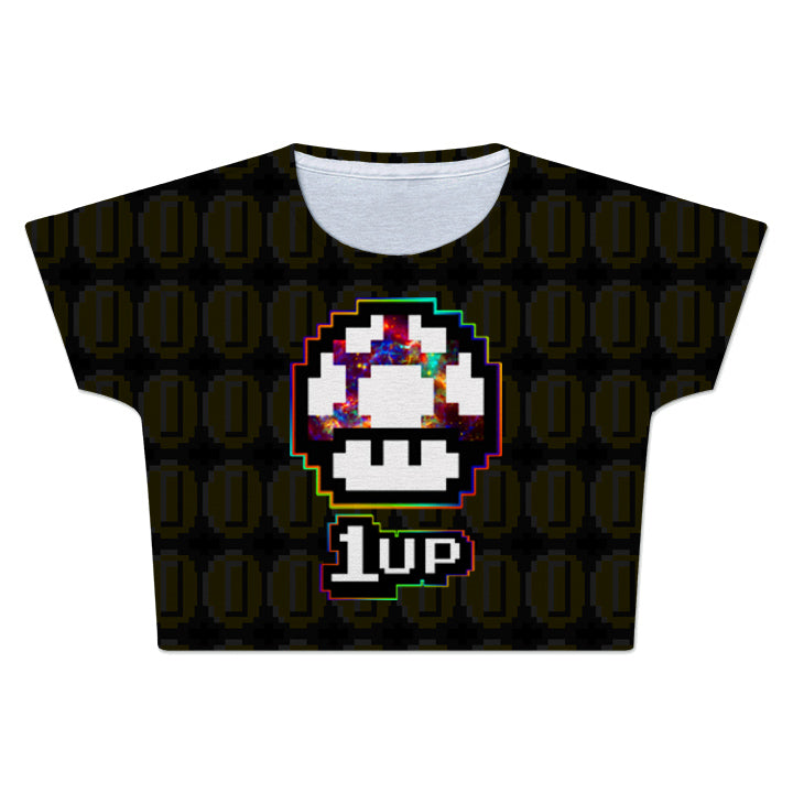 Level Up Mushroom Crop Tee