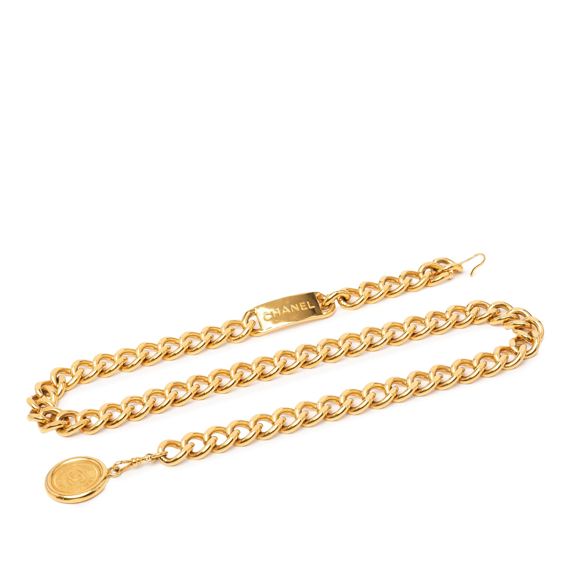CC Gold Plated 31 Rue Cambon Medallion Chain Belt