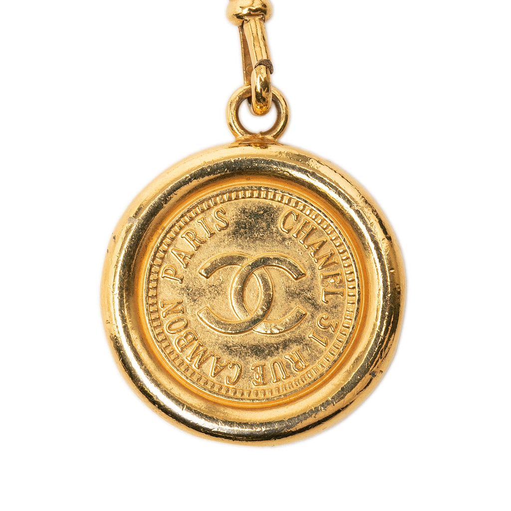 CC Gold Plated 31 Rue Cambon Medallion Chain Belt