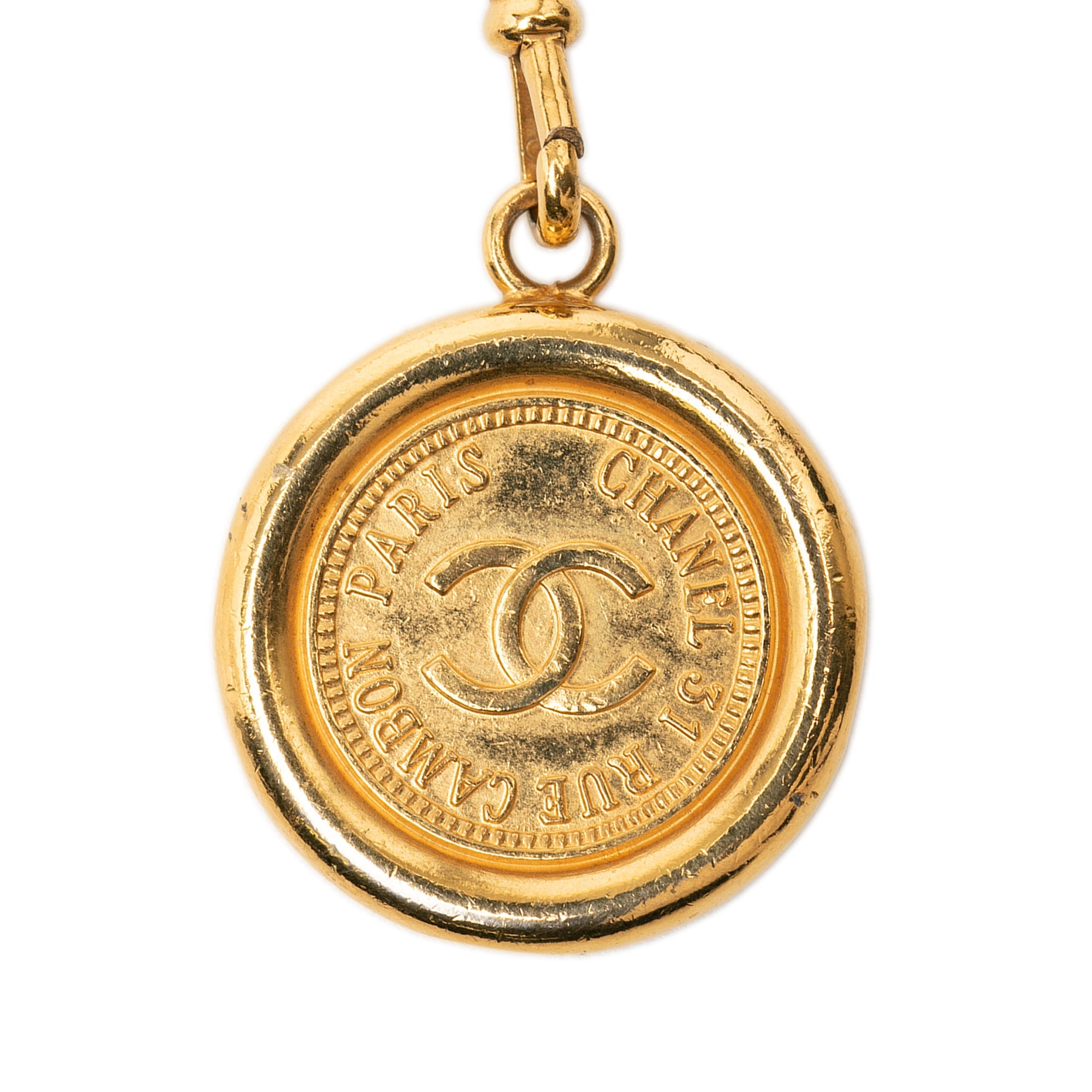 CC Gold Plated 31 Rue Cambon Medallion Chain Belt