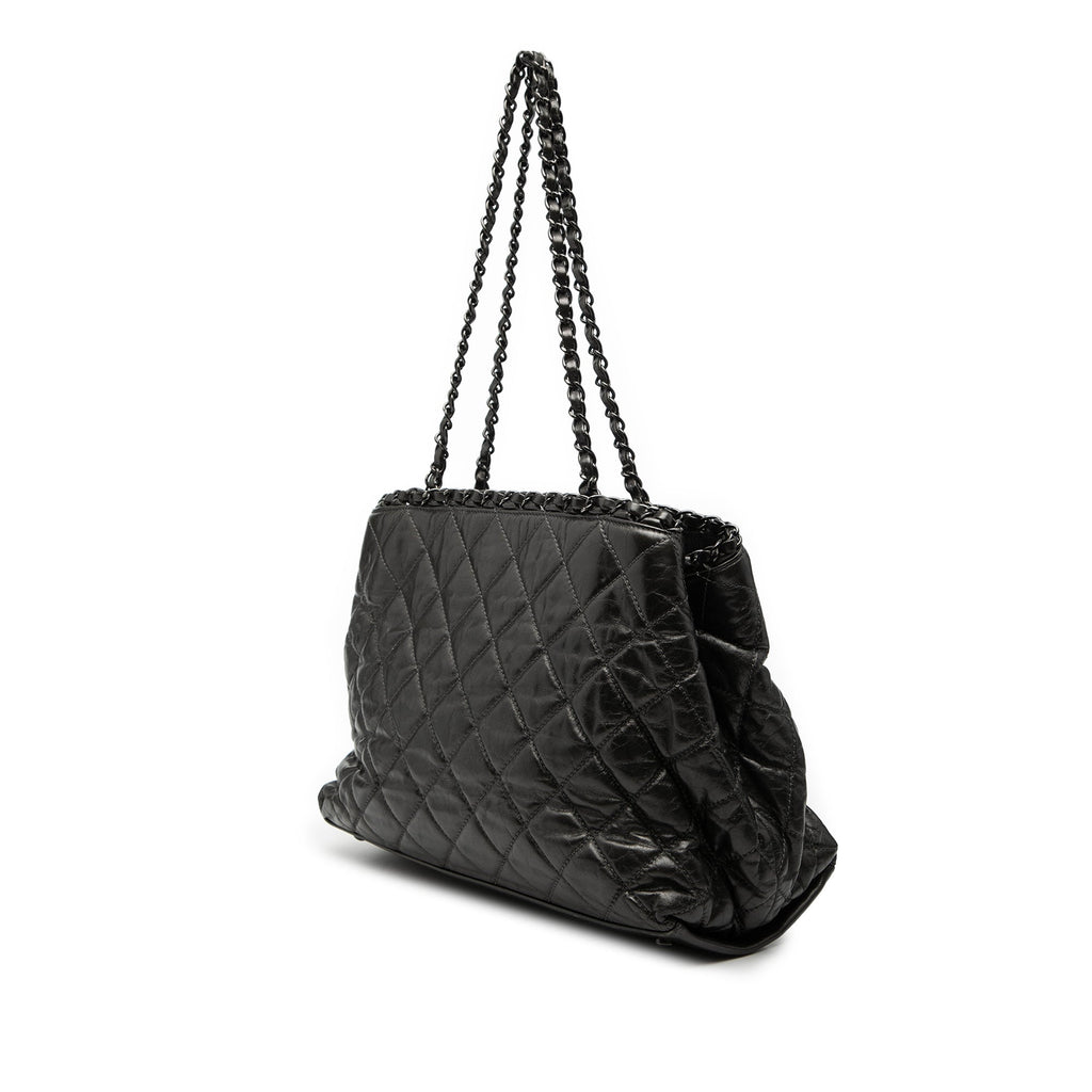 Small Quilted Calfskin Chain Me Tote