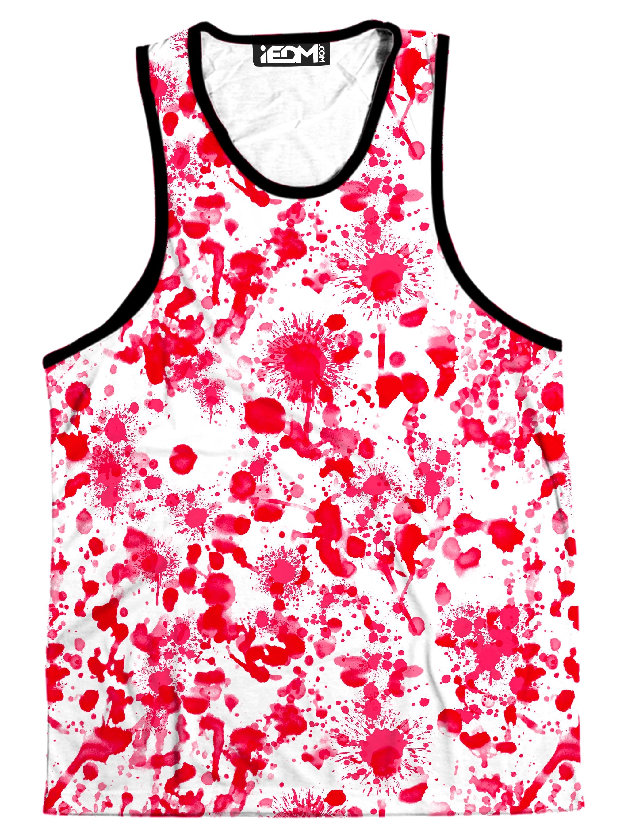 White Blood Print Men's Tank