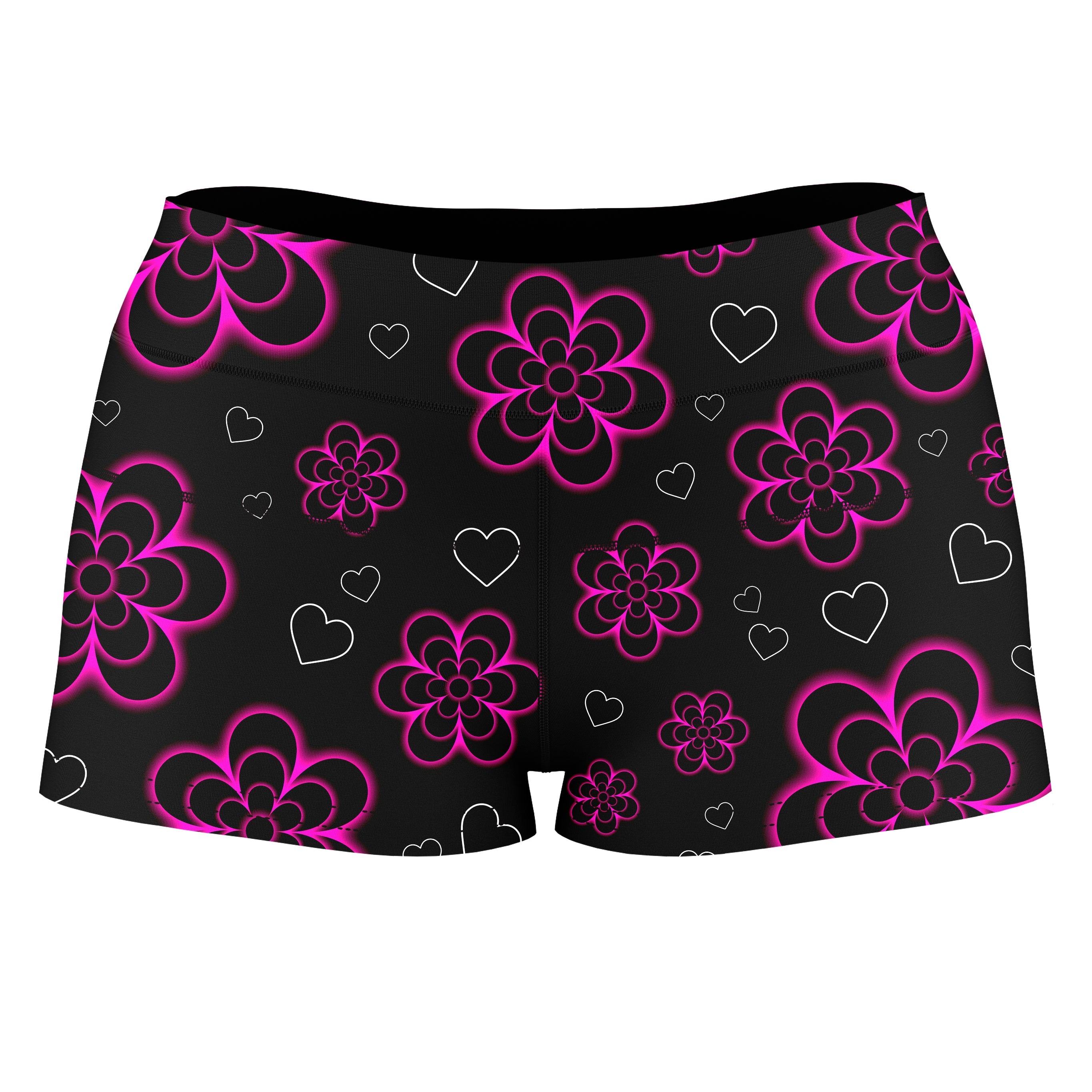 Tekno Flower High-Waisted Women's Shorts