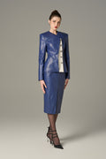 Formel Leather Jacket And Pencil Skirt Set