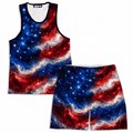 Nebula Stripes Men's Tank and Shorts Combo