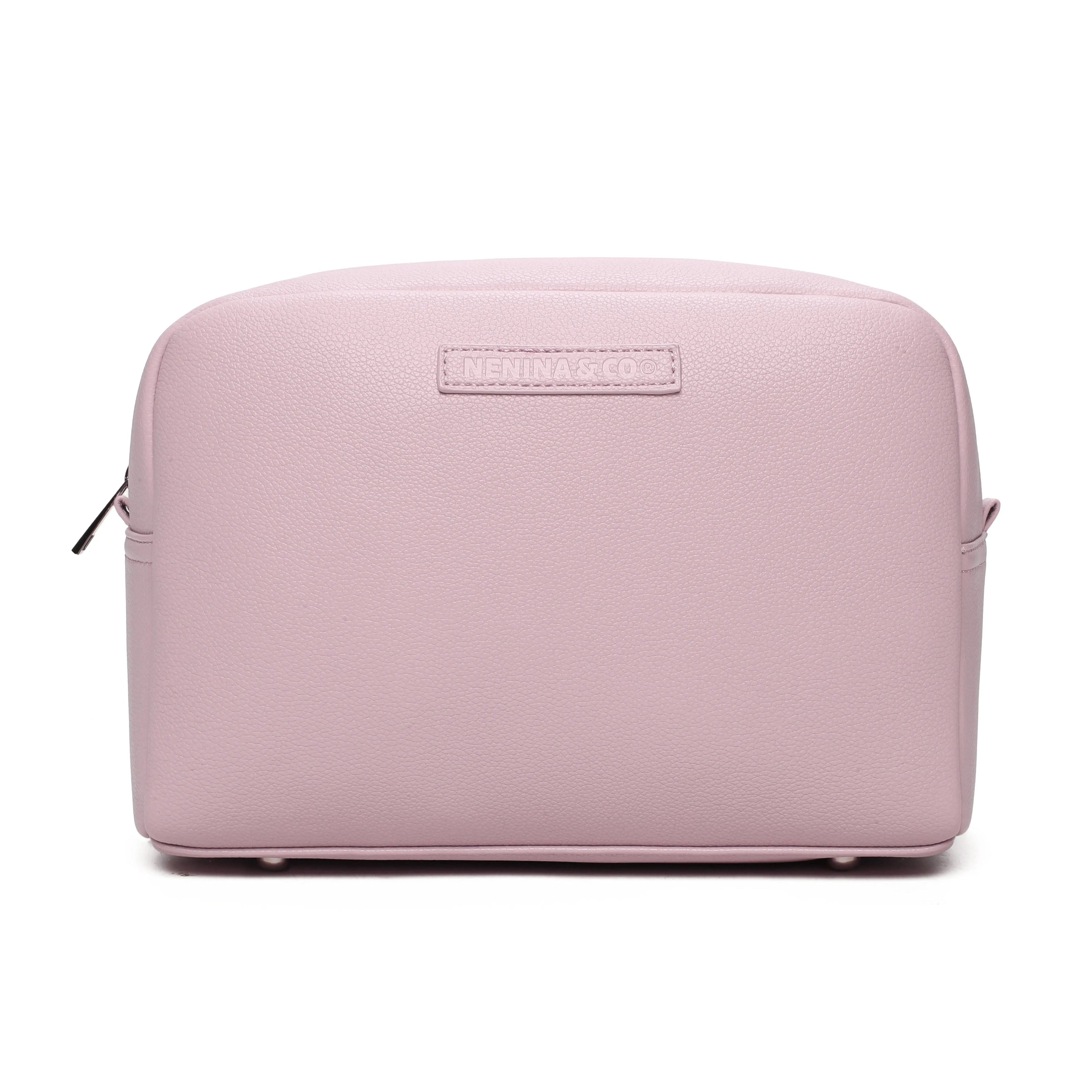 Neceser para Bebé de Eco Piel MIREM Rosa pálido | Organizador Elegante Nenina & Co