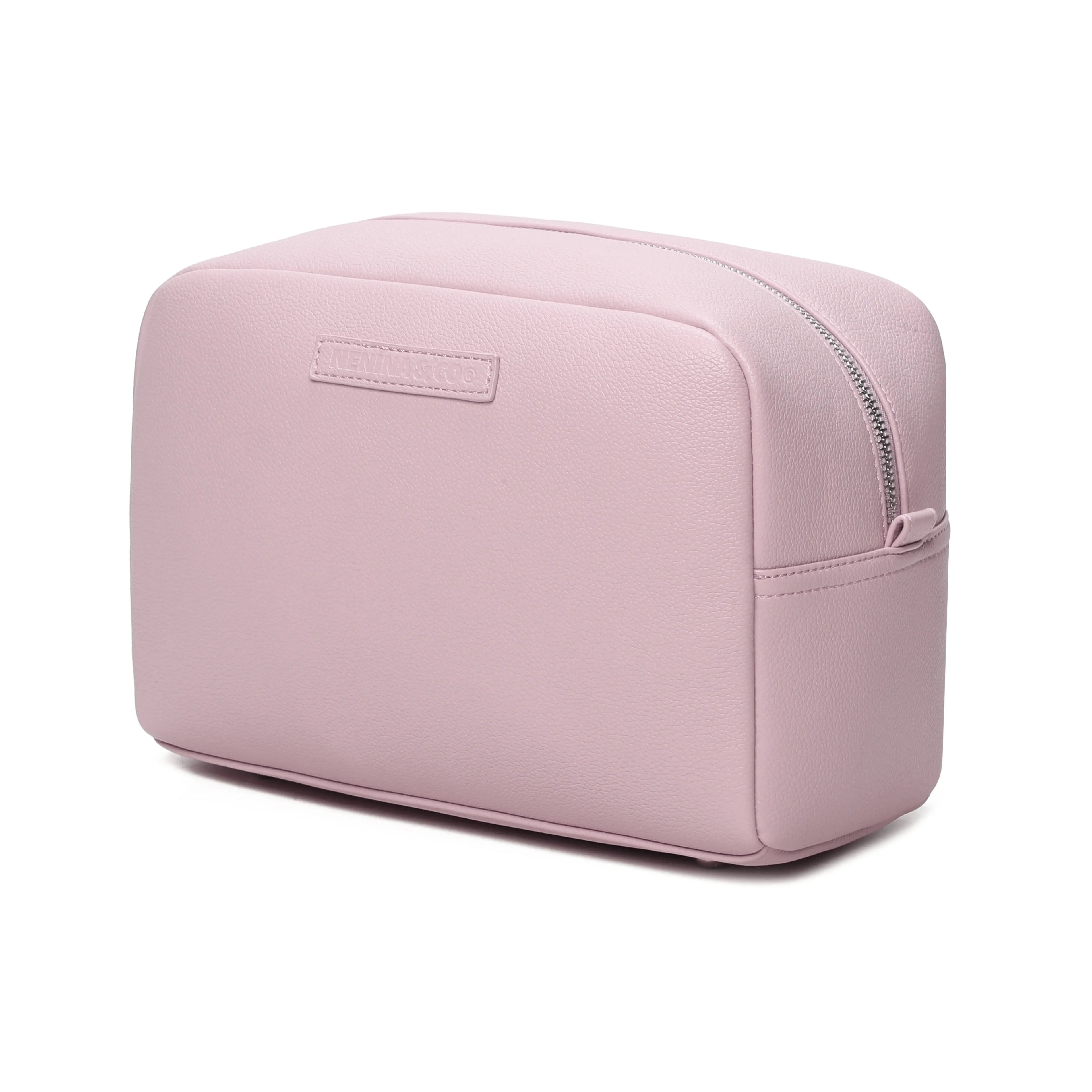 Neceser para Bebé de Eco Piel MIREM Rosa pálido | Organizador Elegante Nenina & Co