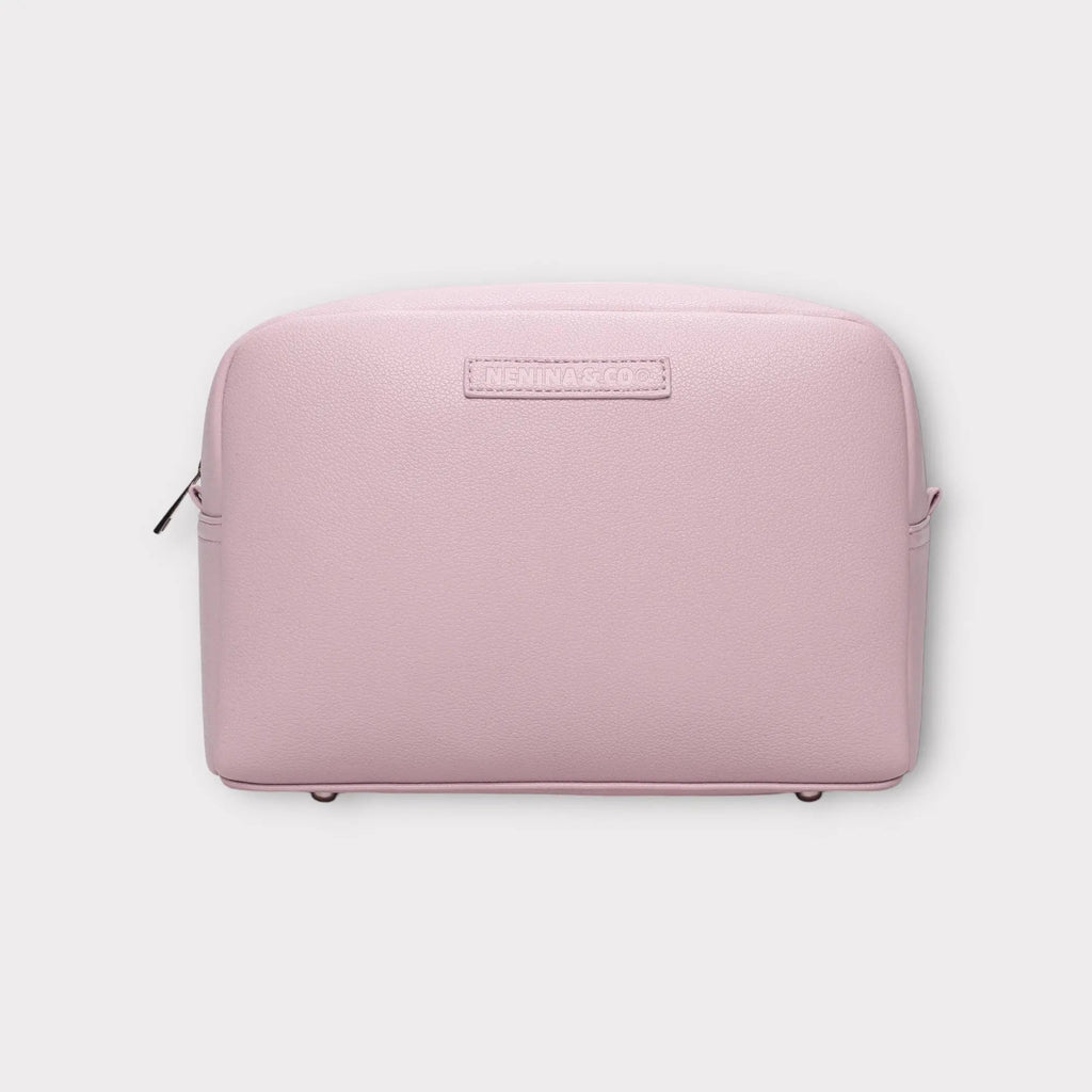 Neceser para Bebé de Eco Piel MIREM Rosa pálido | Organizador Elegante Nenina & Co