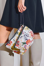 Neceser/estuche tejido jacquard flores amapolas