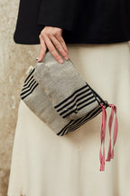 Neceser/estuche sarga de burgos negro