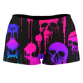 Neon Decay High-Waisted Women's Shorts