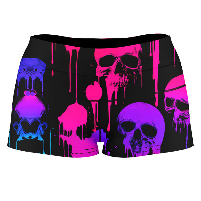 Neon Decay High-Waisted Women's Shorts