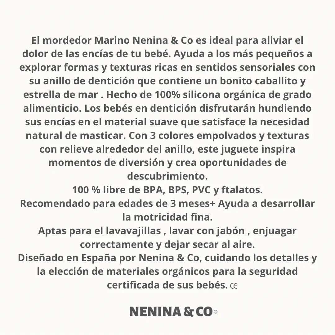 New Mordedor Marino Nenina & Co 100 % Silicona Orgánica