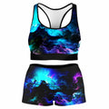 Dream Waves Rave Bra and High Waist Booty Shorts Combo