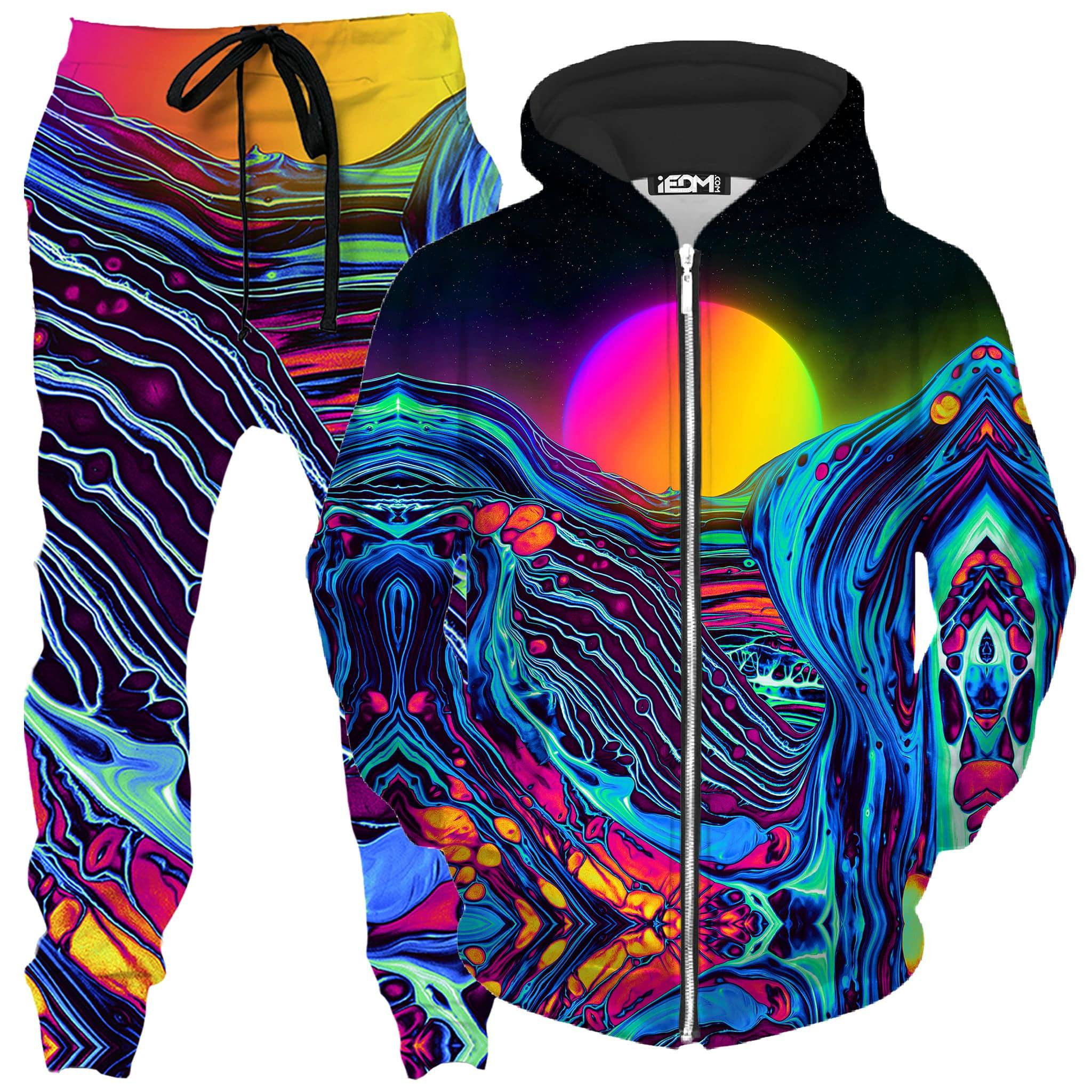 Dose of Sunset Zip-Up Hoodie and Joggers Combo