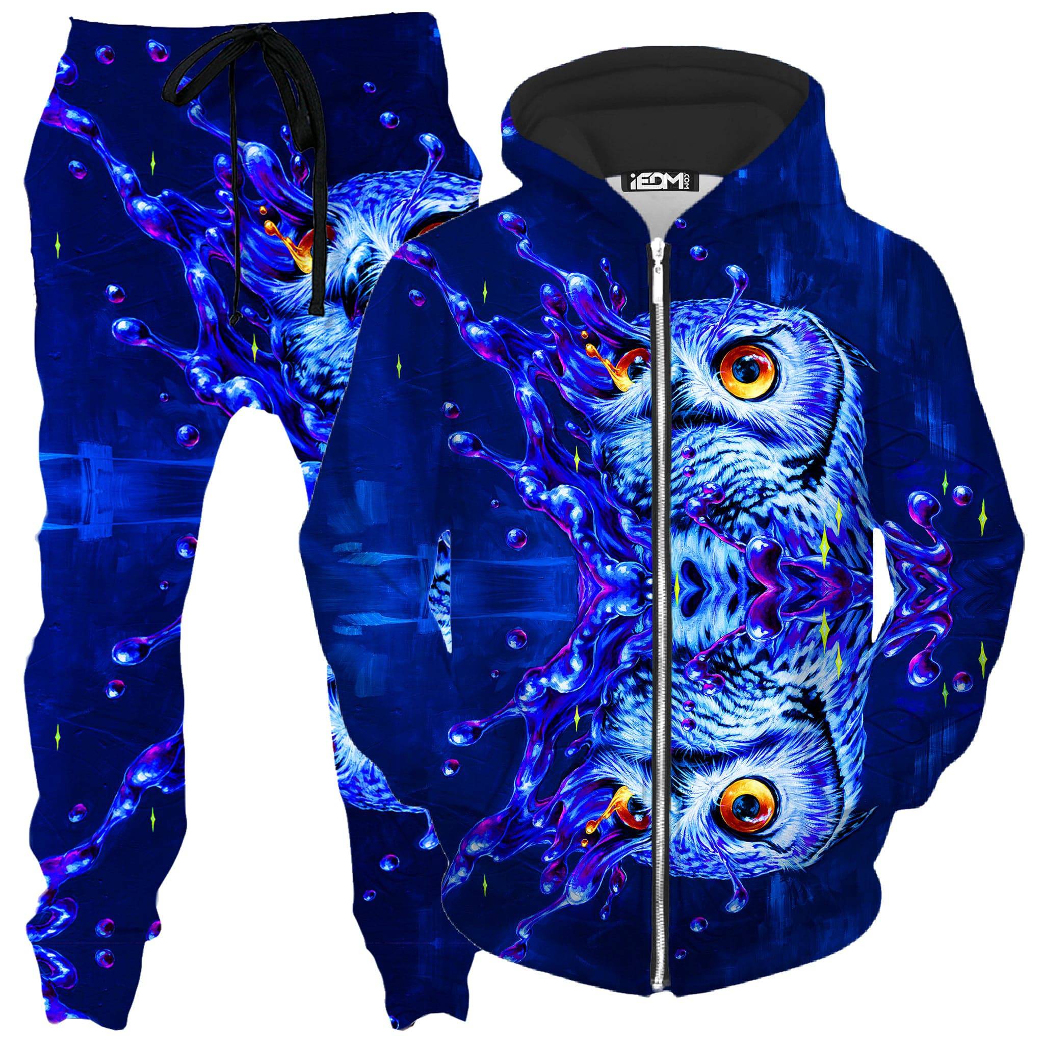 Lucid Owl Zip-Up Hoodie and Joggers Combo