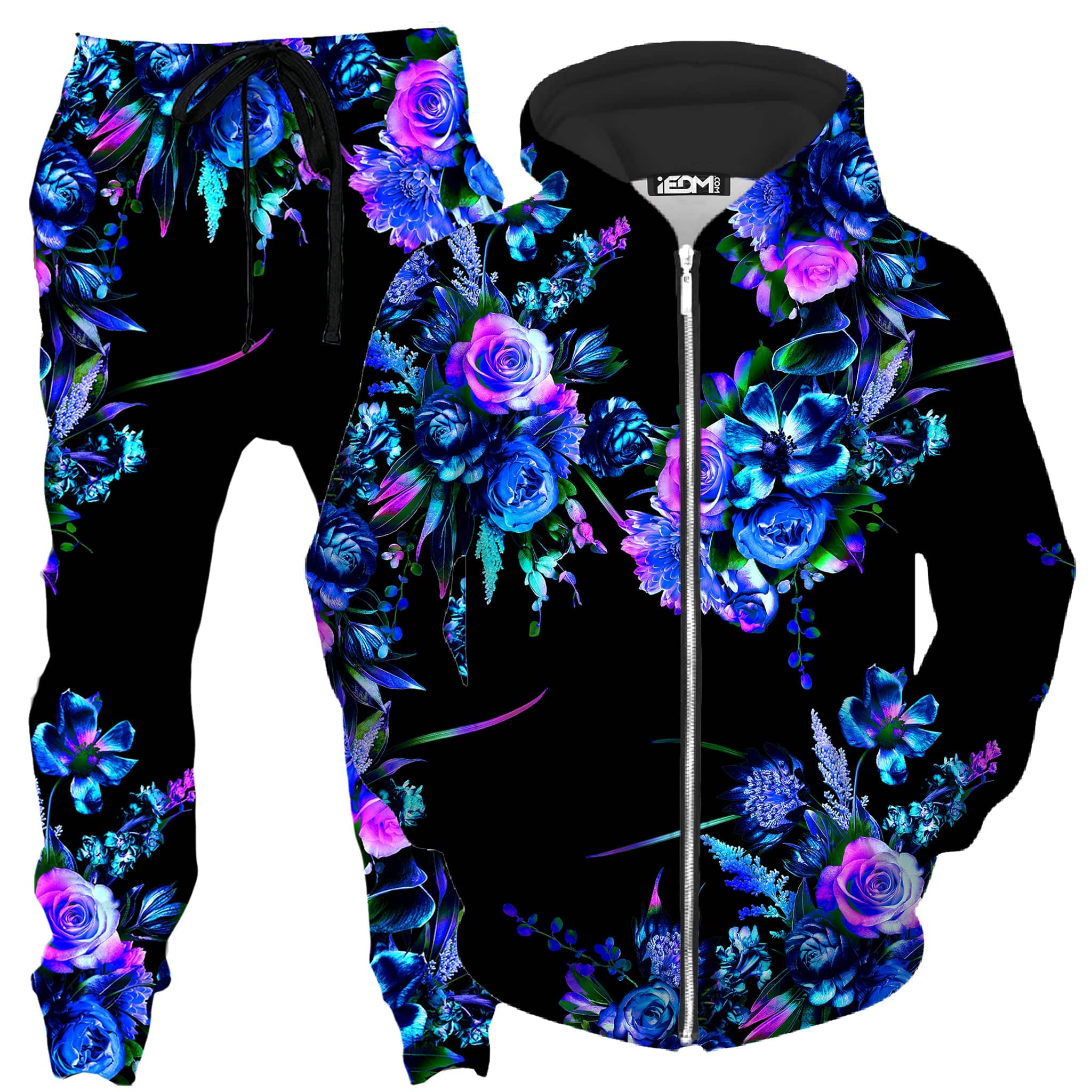 Midnight Garden Zip-Up Hoodie and Joggers Combo