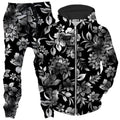 Nature's Candy B&W Zip-Up Hoodie and Joggers Combo