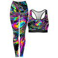 Rainbow Magma Rave Bra and Leggings Combo