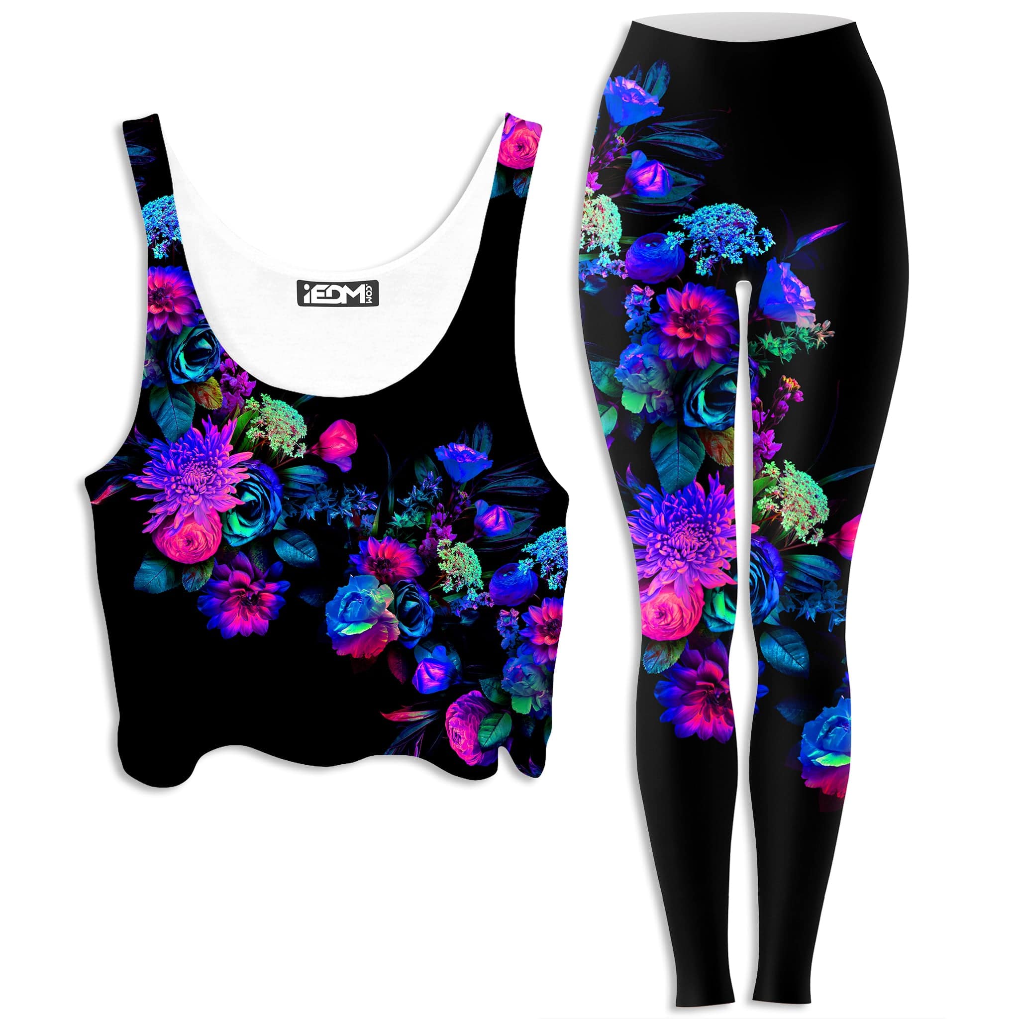 Darkest Bloom Crop Top and Leggings Combo