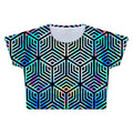 Holographic Hexagon Crop Tee