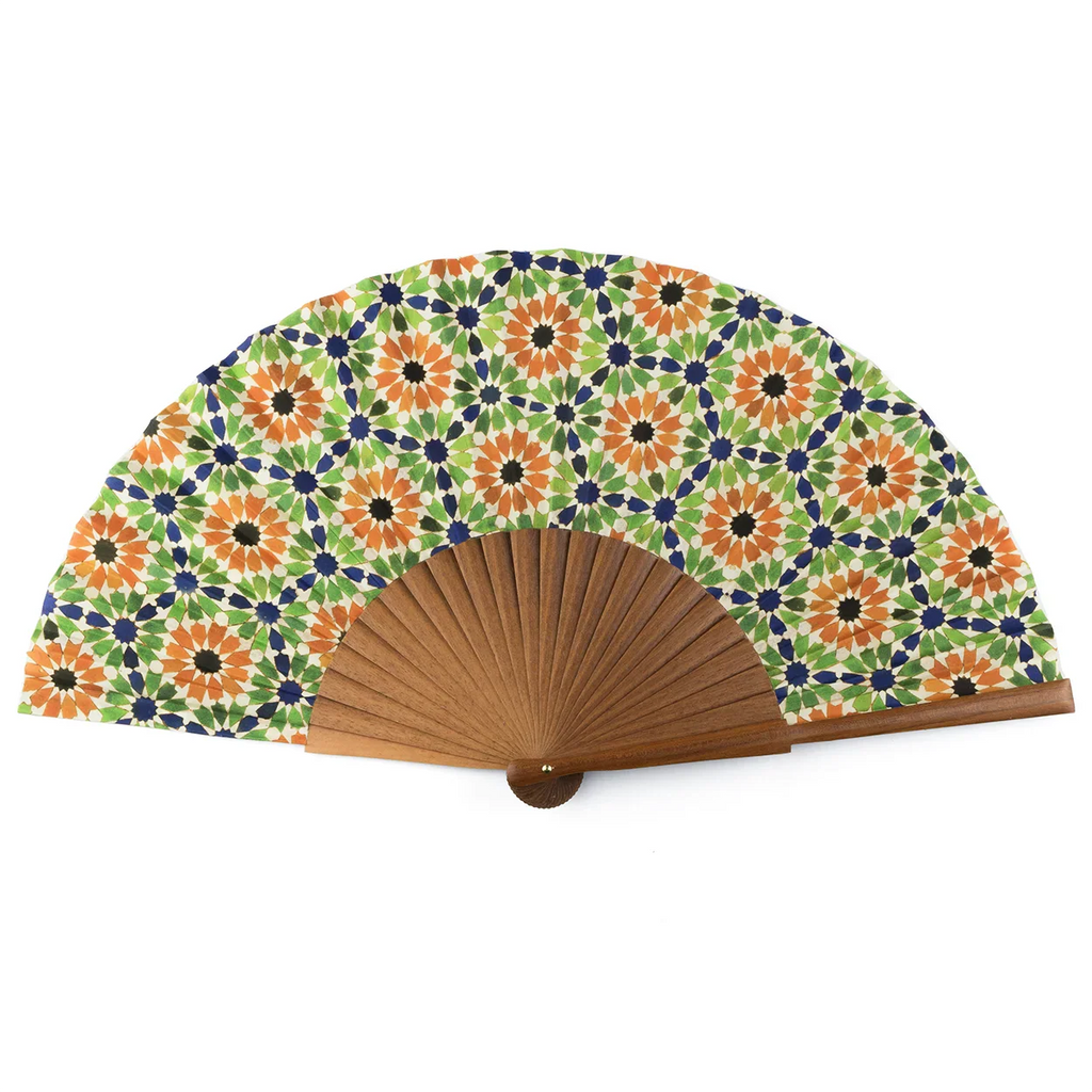Multicolored silk fan Nur