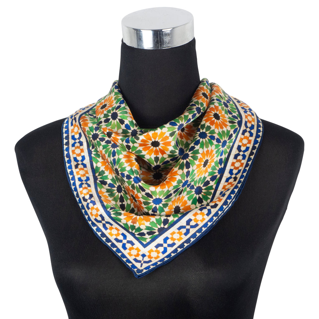Multi Color Square Silk Scarf Nur