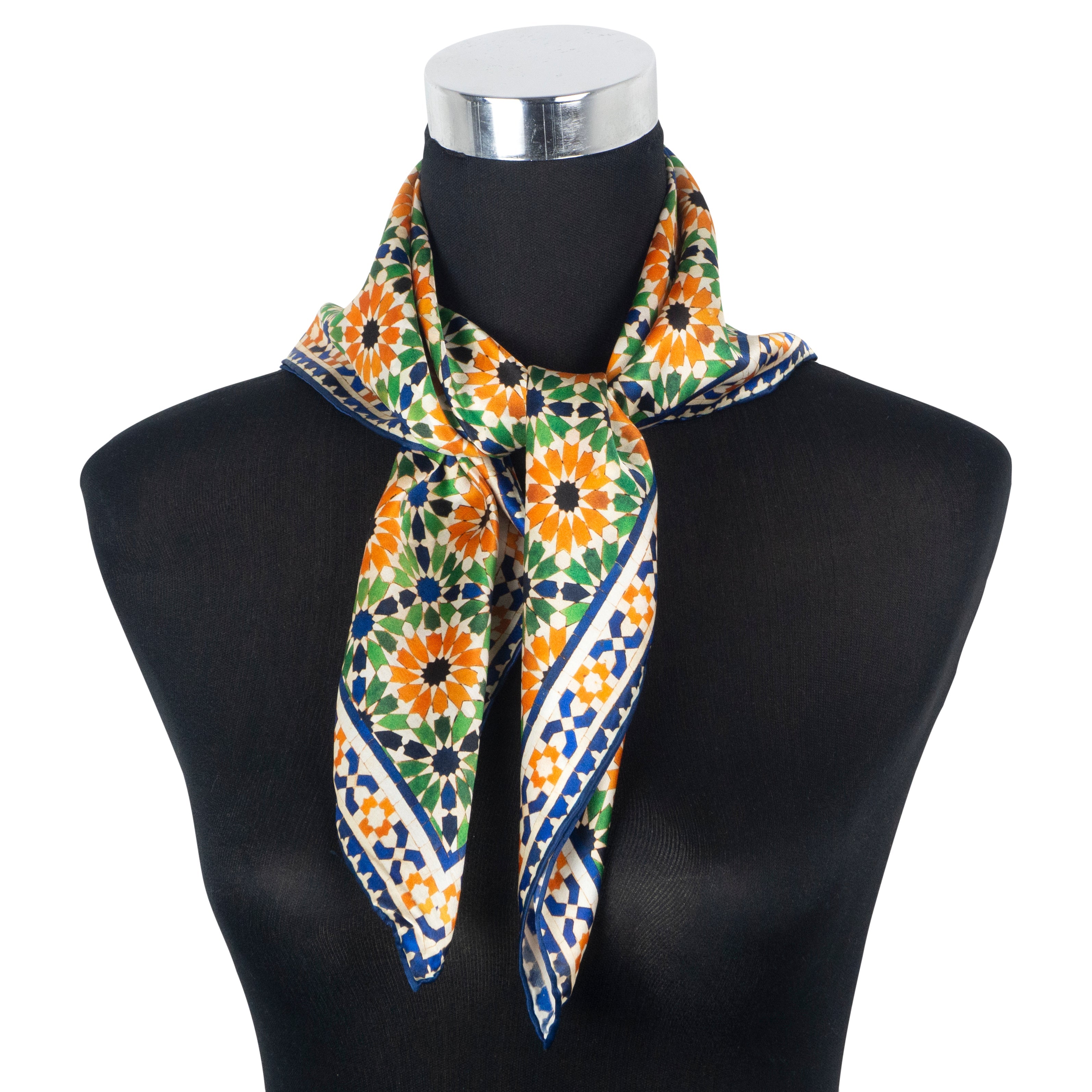 Multi Color Square Silk Scarf Nur