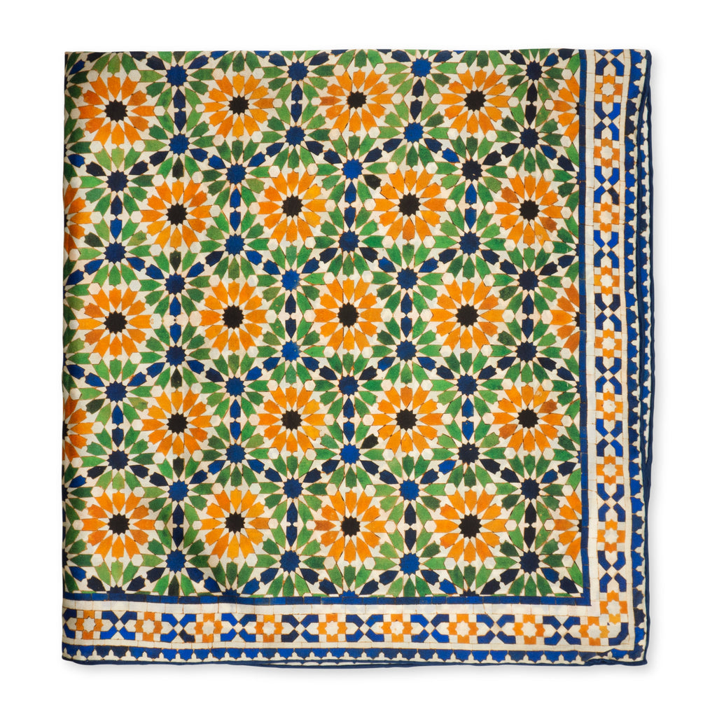 Multi Color Square Silk Scarf Nur
