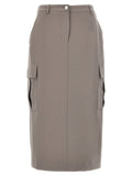 Theory Relaxed Cargo Skirt — taupe