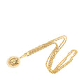 CC Gold Plated Centaur Medallion Pendant Necklace