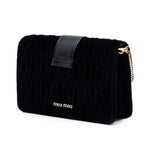 Matelasse Velvet Crystal Embellished Crossbody